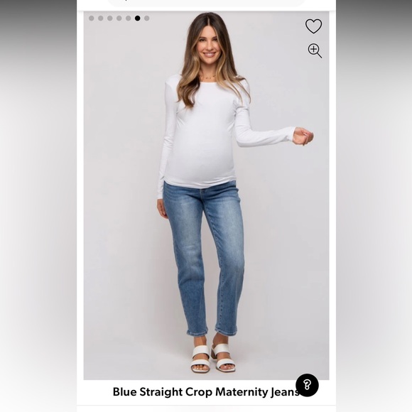 Pink Blush Maternity Jeans Straight Fit Over Bump Panel SUPER CUTE! - Picture 6 of 7